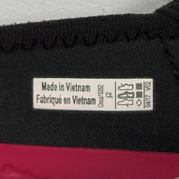 Crocs Girls Mary Jane Flats Black Pink Hook Loop Strap Size J2 Youth Shoes Kids - Picture 10 of 10